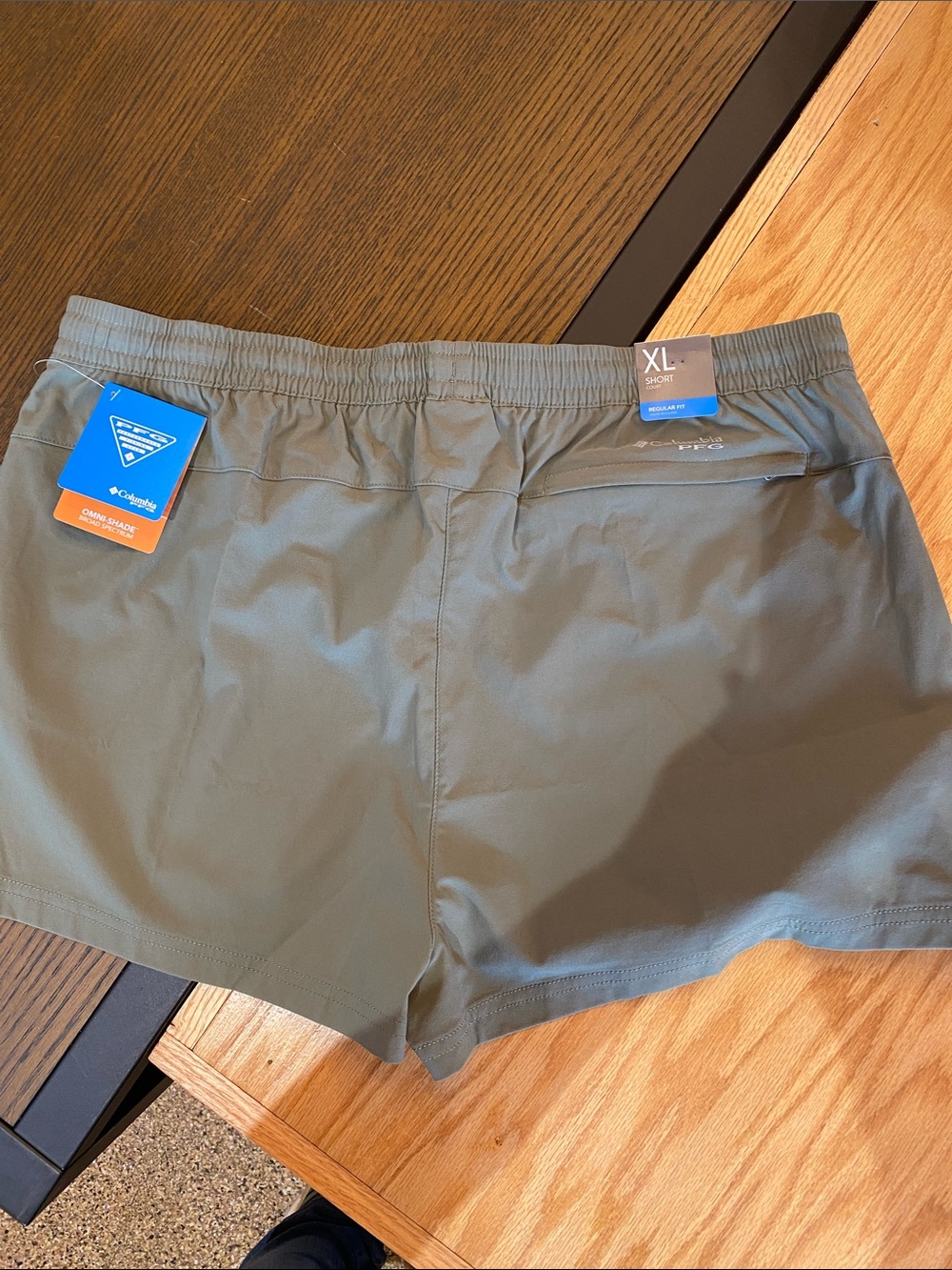 Columbia Rugged Water Olive Green Performance Shorts - XL